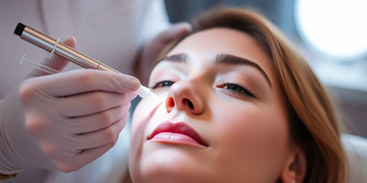 Patient receiving Restylane Refyne treatment in a clinic.