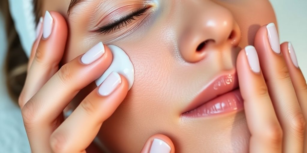 Patient applying cream to face after Juvederm Volux XC.