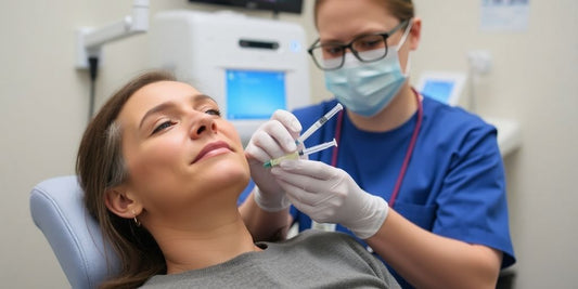 Patient receiving Hylenex treatment from a healthcare professional.