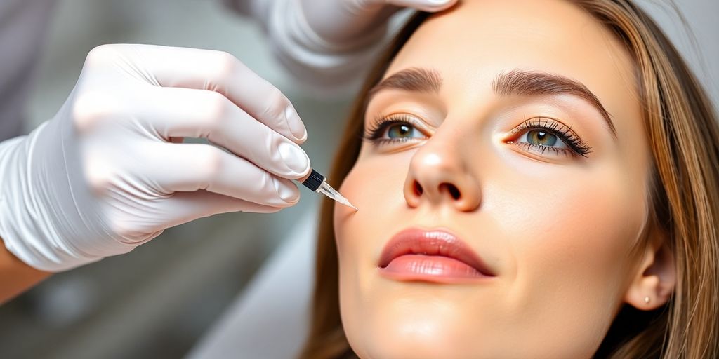 Woman receiving Juvederm Volbella XC treatment in clinic.