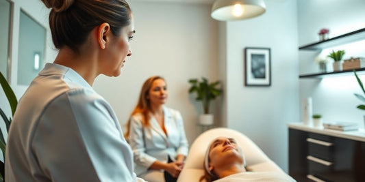 Patient consultation in a soothing clinic environment.
