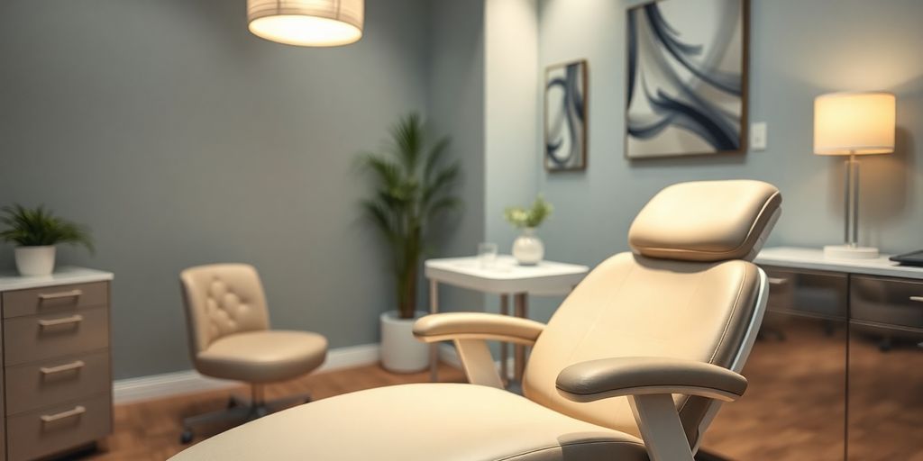 Calm clinic setting for Restylane Refyne treatment.