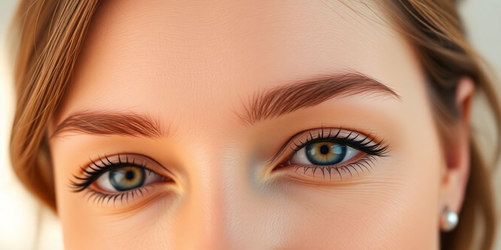 Close-up of bright, rejuvenated eyes after treatment.