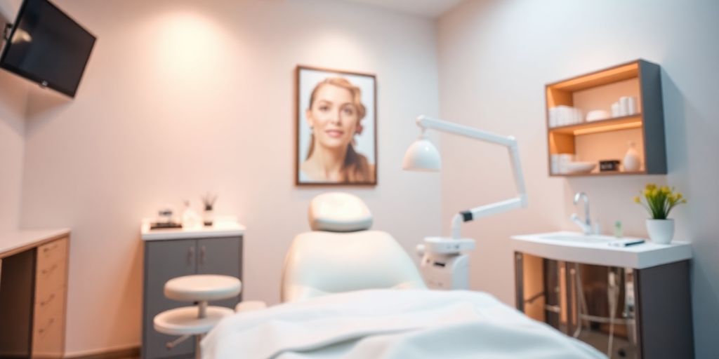 Serene clinic environment for Juvederm treatment preparation.